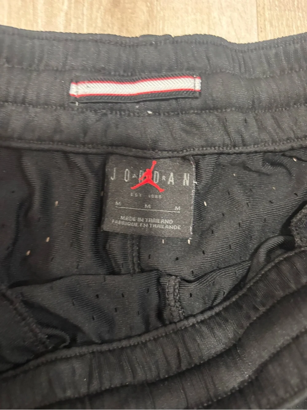 Jordan Black Athletic Shorts with White Trim and Logo